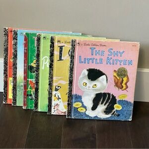 Vintage Little Golden Baby Books & A Vintage Disney Book